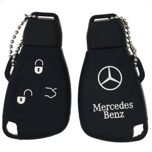 Чехол силиконовый смарт ключа MERCEDES 3 кнопки (с лого)
