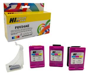 Набор Hi-Black (F6V24AE) №652 (1 адапт. картридж+ 3 сменных чернильницы) для HP DJ1115/3636, Color