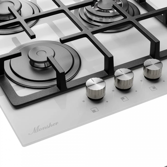 Варочная поверхность Monsher Monsher MGG 45 Blanc — для бизнеса и офиса