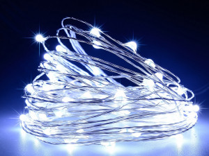 Гирлянда Гирлянда 20LED CR2032, 1 режим, 2 м, медь, белый