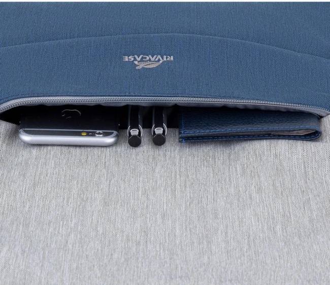 Рюкзак для ноутбука 17.3" Riva 7567 GREY/DARK BLUE — для бизнеса и офиса