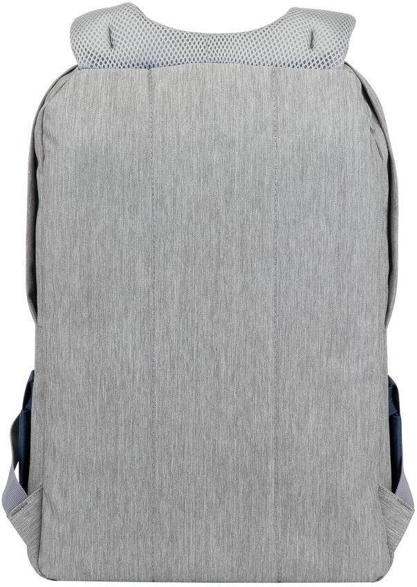 Рюкзак для ноутбука 17.3" Riva 7567 GREY/DARK BLUE — для бизнеса и офиса