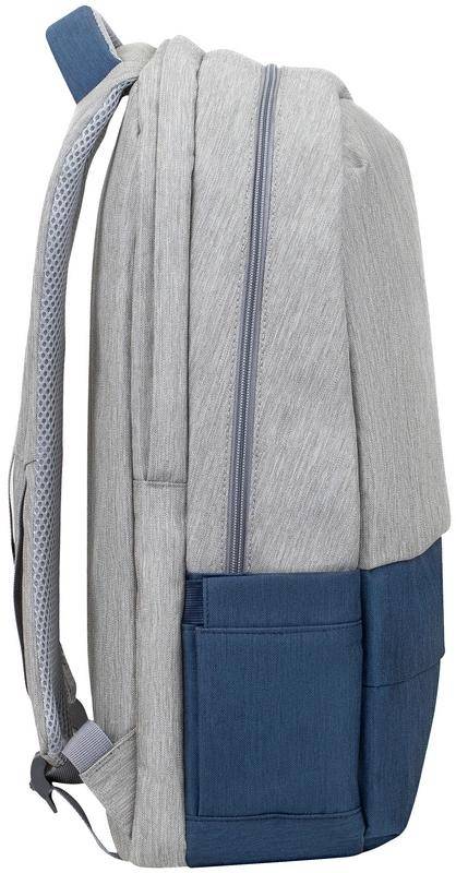 Рюкзак для ноутбука 17.3" Riva 7567 GREY/DARK BLUE — для бизнеса и офиса