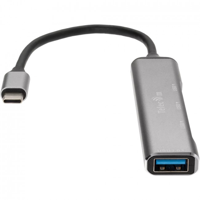 Переходник USB 3.1 Type-C-->USB3.0+3 USB2.0, Aluminum Shell, 0.2м Telecom <TA308C> Мультифункциональный хаб Telecom USB 3.1 Type C M/USB 3.0 F/3 x USB 2.0 F (TA308C)