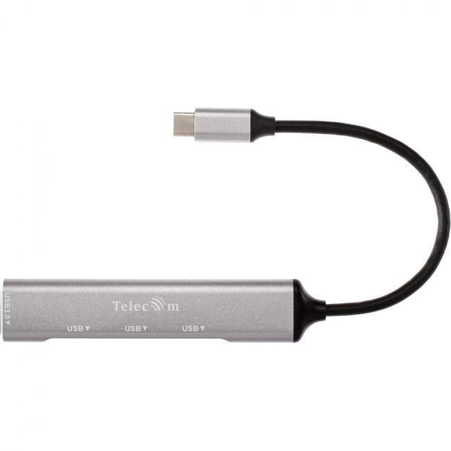 Переходник USB 3.1 Type-C-->USB3.0+3 USB2.0, Aluminum Shell, 0.2м Telecom <TA308C> Мультифункциональный хаб Telecom USB 3.1 Type C M/USB 3.0 F/3 x USB 2.0 F (TA308C)