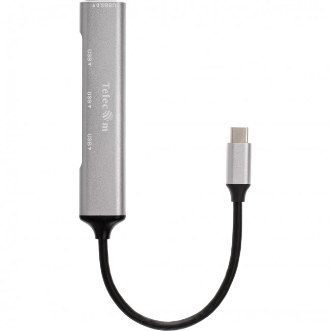 Переходник USB 3.1 Type-C-->USB3.0+3 USB2.0, Aluminum Shell, 0.2м Telecom <TA308C> Мультифункциональный хаб Telecom USB 3.1 Type C M/USB 3.0 F/3 x USB 2.0 F (TA308C)