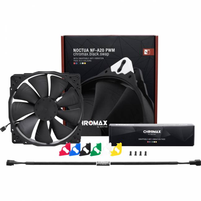 Кулер для корпуса Noctua NF-A20 PWM chromax.black.swap — для бизнеса и офиса