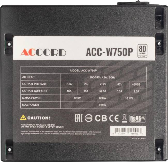 Блок питания Accord ACC-W750P — для бизнеса и офиса