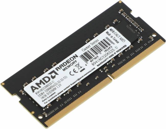 Память DDR4 16Gb 3200MHz AMD R9416G3206S2S-U — для бизнеса и офиса Память DDR4 16Gb 3200MHz AMD R9416G3206S2S-U — для бизнеса и офиса