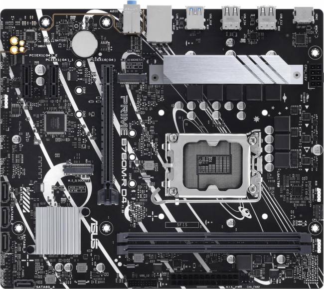 Материнская плата ASUS PRIME B760M-R D4 — для бизнеса и офиса Материнская плата ASUS PRIME B760M-R D4 — для бизнеса и офиса
