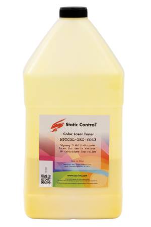 Тонер Static Control Универсальный для HP CLJ CP1515/Pro M254/Pro M454/Canon MF-83, Y, 1 кг, флакон