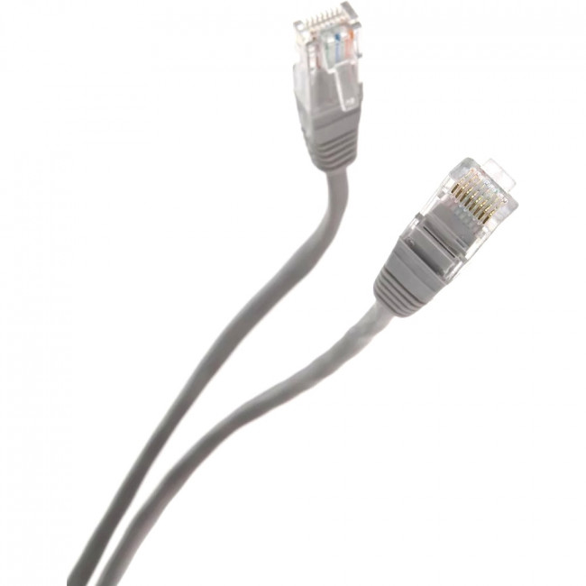 Патчкорд литой "Telecom" UTP кат.5е 5,0м серый VCOM NA102--5M