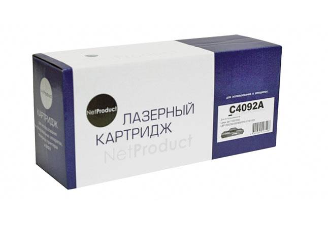 Картридж NetProduct (N-C4092A/EP-22) для HP LJ 1100/3200/Canon LBP 800/810/1110/1120, 2,5K — для бизнеса и офиса