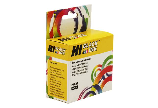 Картридж Hi-Black (HB-PG-37) для Canon PIXMA iP1800/2500/MP140/MX300, Bk — для бизнеса и офиса