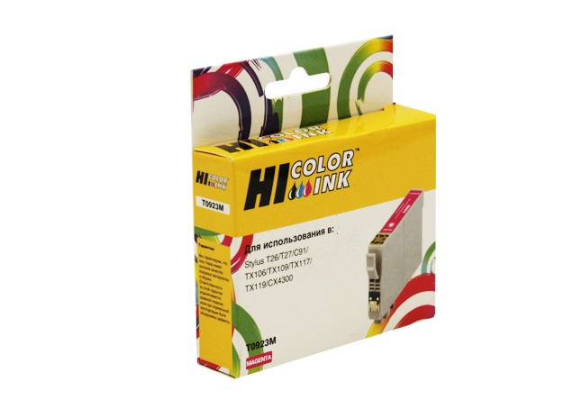 Картридж Hi-Black (HB-T0923) для Epson Stylus C91/CX4300/T26/TX106/109, M — для бизнеса и офиса