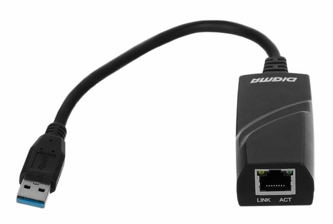 Сетевой адаптер Gigabit Ethernet Digma D-USB3-LAN1000 — для бизнеса и офиса