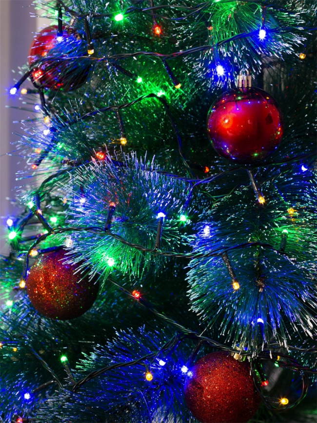 Гирлянда Гирлянда 50LED 220V, 1 режим, 3.5 м, нить, разноцветная