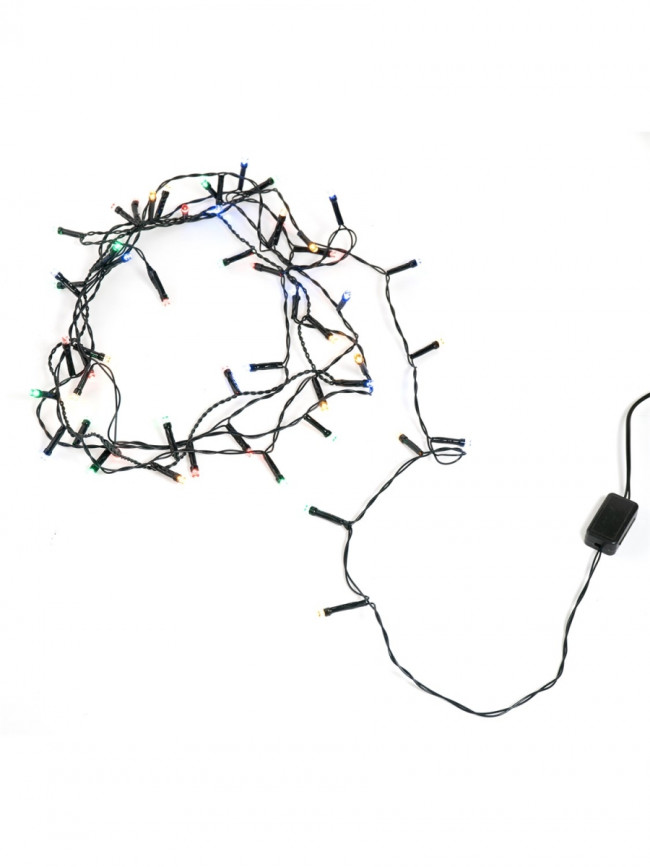Гирлянда Гирлянда 50LED 220V, 1 режим, 3.5 м, нить, разноцветная