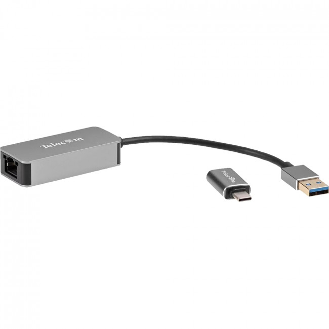 Кабель-переходник USB 3.0-->RJ-45 2.5G Ethernet, and TypeC адаптер 0.15м Telecom <TU325M> Кабель-переходник Telecom USB 3.0/RJ45 (TU325M)