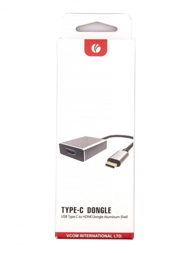 Aдаптер USB 3.1 Type-Cm -->HDMI A(f) 4K@60Hz, Aluminum Shell, VCOM<CU423T> VCOM USB 3.2 Type-C (m) - HDMI (f)