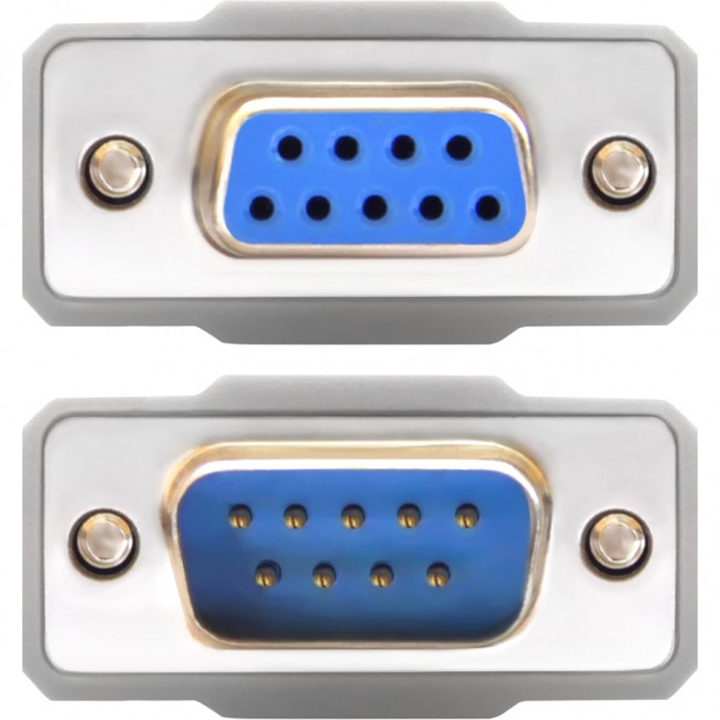 Greenconnect Удлинитель 0-модемный COM RS-232 5 m GCR-DB903-5m 9M AM / 9F AF, пакет Кабель Greenconnect COM RS-232 9M/RS-232 9F (GCR-DB903-5m) — для бизнеса и офиса