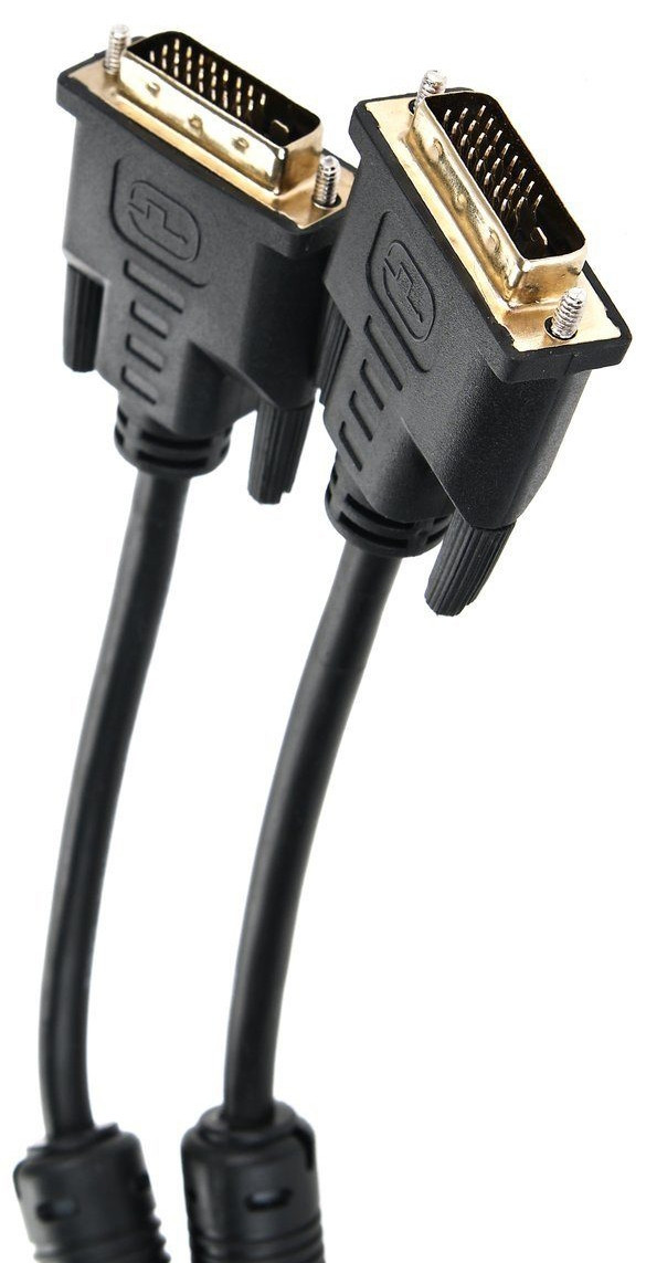 Кабель DVI-D--DVI-D Dual link 25M/25M, экран, феррит.кольца, 1.8м Telecom <TCG441D-1.8M> VCOM DVI-D (m) - DVI-D (m) 1.8м