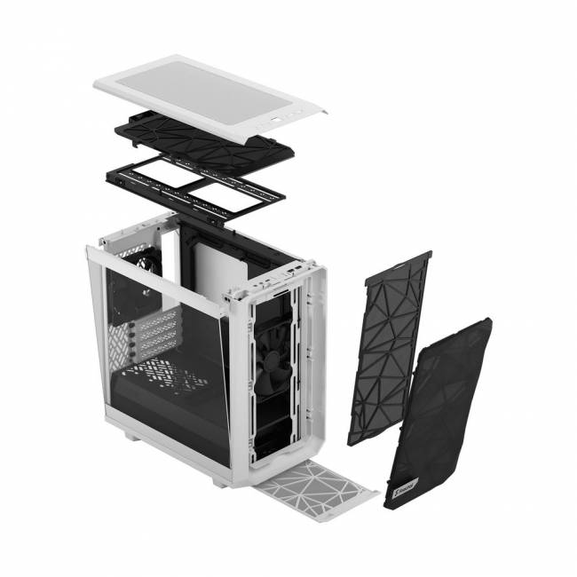 Корпус ПК без блока питания Корпус Design Meshify 2 Mini TG Clear Tint (FD-C-MES2M-02) — для бизнеса и офиса Корпус ПК без блока питания Корпус Design Meshify 2 Mini TG Clear Tint (FD-C-MES2M-02) — для бизнеса и офиса