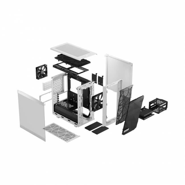 Корпус ПК без блока питания Корпус Design Meshify 2 Mini TG Clear Tint (FD-C-MES2M-02) — для бизнеса и офиса Корпус ПК без блока питания Корпус Design Meshify 2 Mini TG Clear Tint (FD-C-MES2M-02) — для бизнеса и офиса