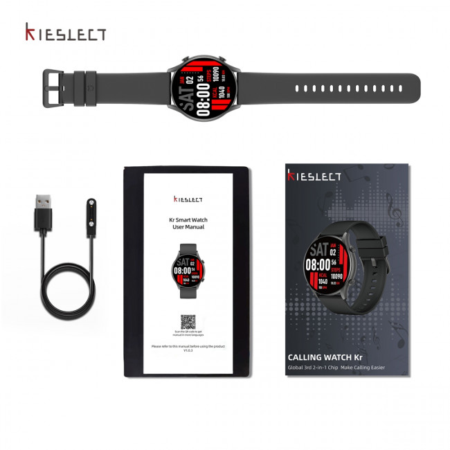 Kieslect умные часы Kr Black Kieslect Smart Calling Watch Kr Black — для бизнеса и офиса