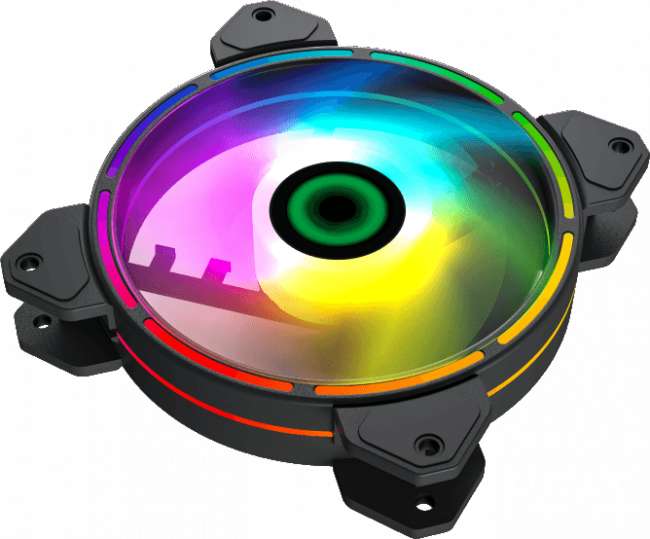 Кулер для корпуса ПК Gamemax FN-12Rainbow-D