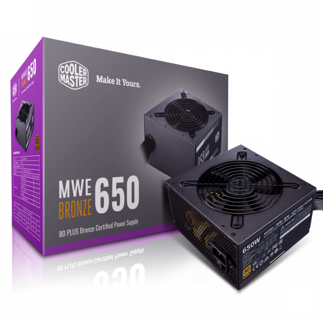 Блок питания 650 Ватт Cooler Master MWE 650 Bronze - V2 — для бизнеса и офиса