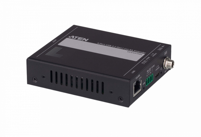 4-портовый удлинитель USB 3.2 Gen 1 по кабелю Cat 6A (до 100 метров) ATEN UCE33100 — для бизнеса и офиса 4-портовый удлинитель USB 3.2 Gen 1 по кабелю Cat 6A (до 100 метров) ATEN UCE33100 — для бизнеса и офиса