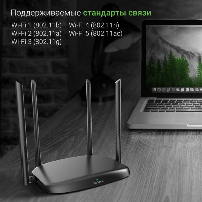 Роутер беспроводной Digma DWR-AC1201 — для бизнеса и офиса