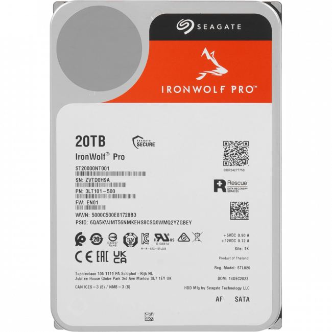 Жесткий диск Seagate IronWolf Pro NAS 20Tb ST20000NT001 — для бизнеса и офиса