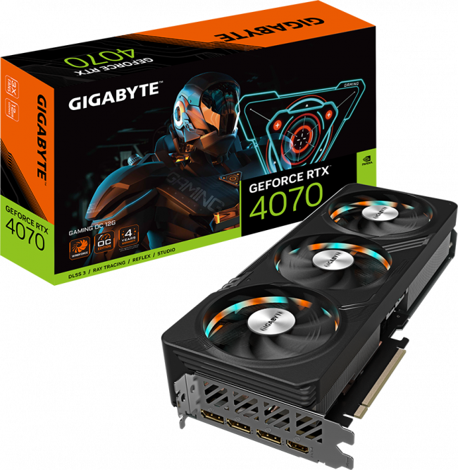 Видеокарта Gigabyte GV-N4070GAMING OC-12GD — для бизнеса и офиса Видеокарта Gigabyte GV-N4070GAMING OC-12GD — для бизнеса и офиса