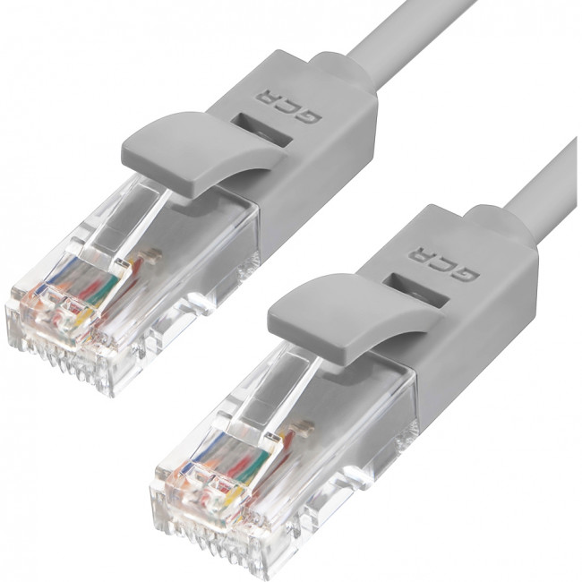 GCR Патч-корд перекрестный ethernet 0.5m UTP кат.5е, серый, RJ45, литой Greenconnect GCR-LNC03-C-0.5m UTP кат.5е, 0.5 м