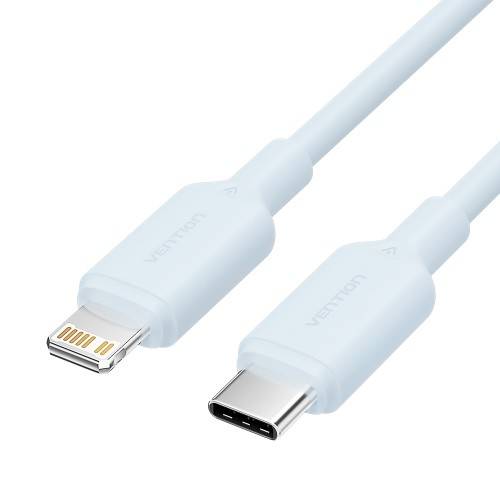 Кабель Vention USB 2.0 CM/Lightning 8M для iPad/iPhone 3A - 1м. Голубой Vention LAKSF — для бизнеса и офиса Кабель Vention USB 2.0 CM/Lightning 8M для iPad/iPhone 3A - 1м. Голубой Vention LAKSF — для бизнеса и офиса