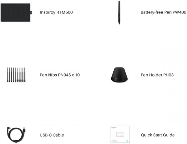 Графический планшет Huion Inspiroy RTM-500 Orange — для бизнеса и офиса