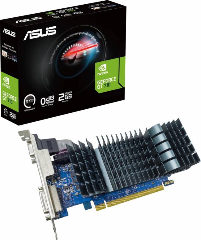 Видеокарта ASUS GT710-SL-2GD5-BRK-EVO — для бизнеса и офиса Видеокарта ASUS GT710-SL-2GD5-BRK-EVO — для бизнеса и офиса