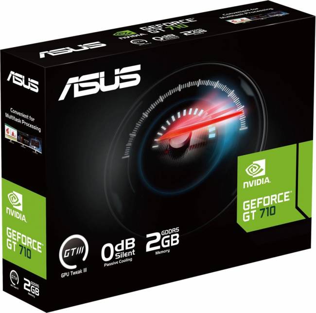 Видеокарта ASUS GT710-SL-2GD5-BRK-EVO — для бизнеса и офиса Видеокарта ASUS GT710-SL-2GD5-BRK-EVO — для бизнеса и офиса
