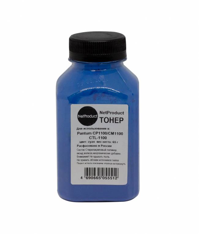 Тонер NetProduct для Pantum CP1100/CM1100 (CTL-1100), C, 65 г, банка — для бизнеса и офиса