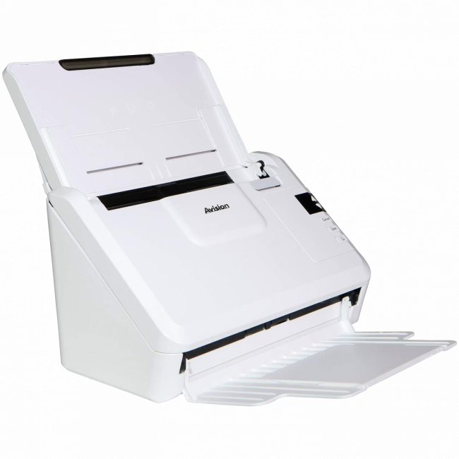 AV332U Документ-сканер, цветной, двусторонний, 40 стр./мин, ADF 50, A4, USB 2.0, нагрузка 5000 стр./день Avision 000-0972-02G — для бизнеса и офиса
