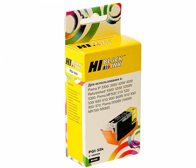 Картридж Hi-Black (HB-PGI-5Bk) для Canon PIXMA MP500/510/520/530, Bk — для бизнеса и офиса