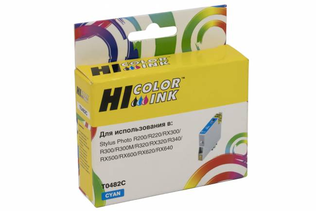 Картридж Hi-Black (HB-T0482) для Epson Stylus Photo R200/R300/RX500/RX600, C — для бизнеса и офиса