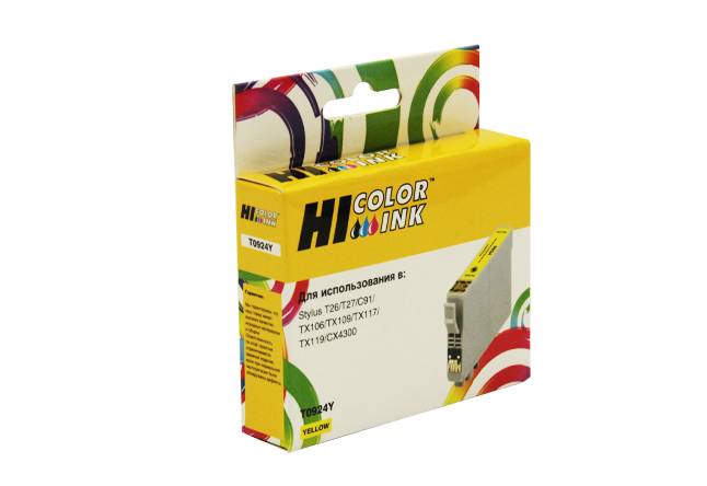 Картридж Hi-Black (HB-T0924) для Epson Stylus C91/CX4300/T26/TX106/109, Y — для бизнеса и офиса