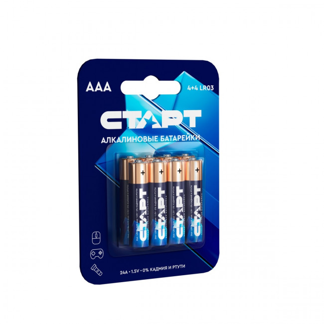 Элемент питания Батарейки алкалиновые СТАРТ ААА-BL8 N (4610116213865)