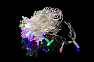 Гирлянда Гирлянда 100LED 220V, 8 режимов, 10 м, нить, разноцветная