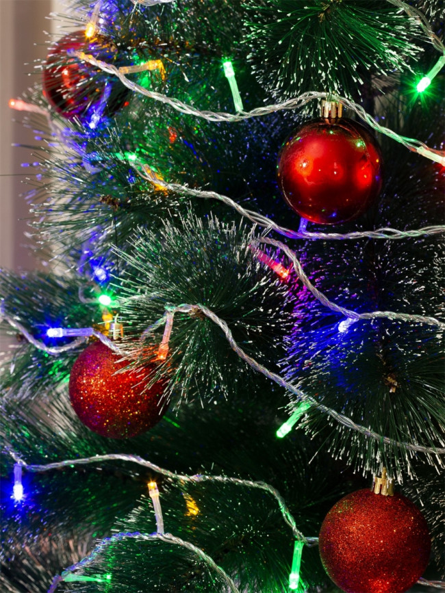 Гирлянда Гирлянда 100LED 220V, 8 режимов, 10 м, нить, разноцветная