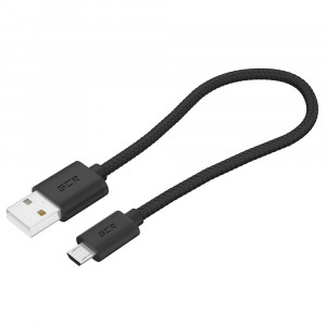GCR Кабель 0.5m MicroUSB, быстрая зарядка, черный нейлон, GCR-54084 Кабель Greenconnect 0.5 м (GCR-54084)