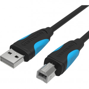 Кабель Vention USB 2.0 AM/BM  - 1м. Черный Кабель Vention USB 2.0 AM/BM - 1 м (VAS-A16-B100)